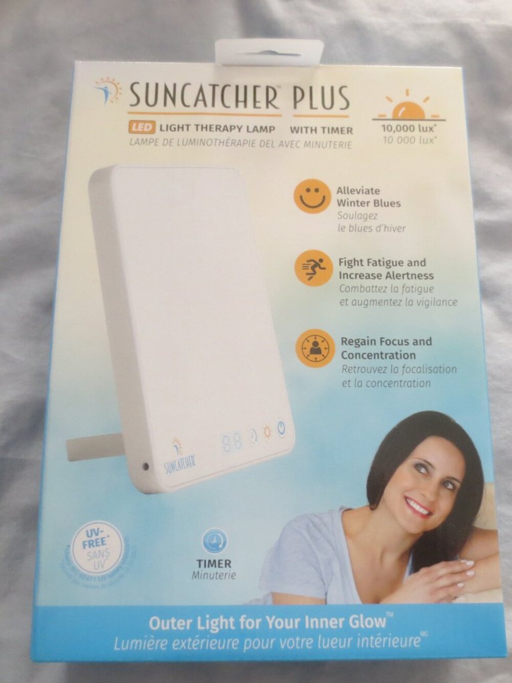Brand New In Box Suncatcher Plus 10000 Lux LED Therapy Lamp Light